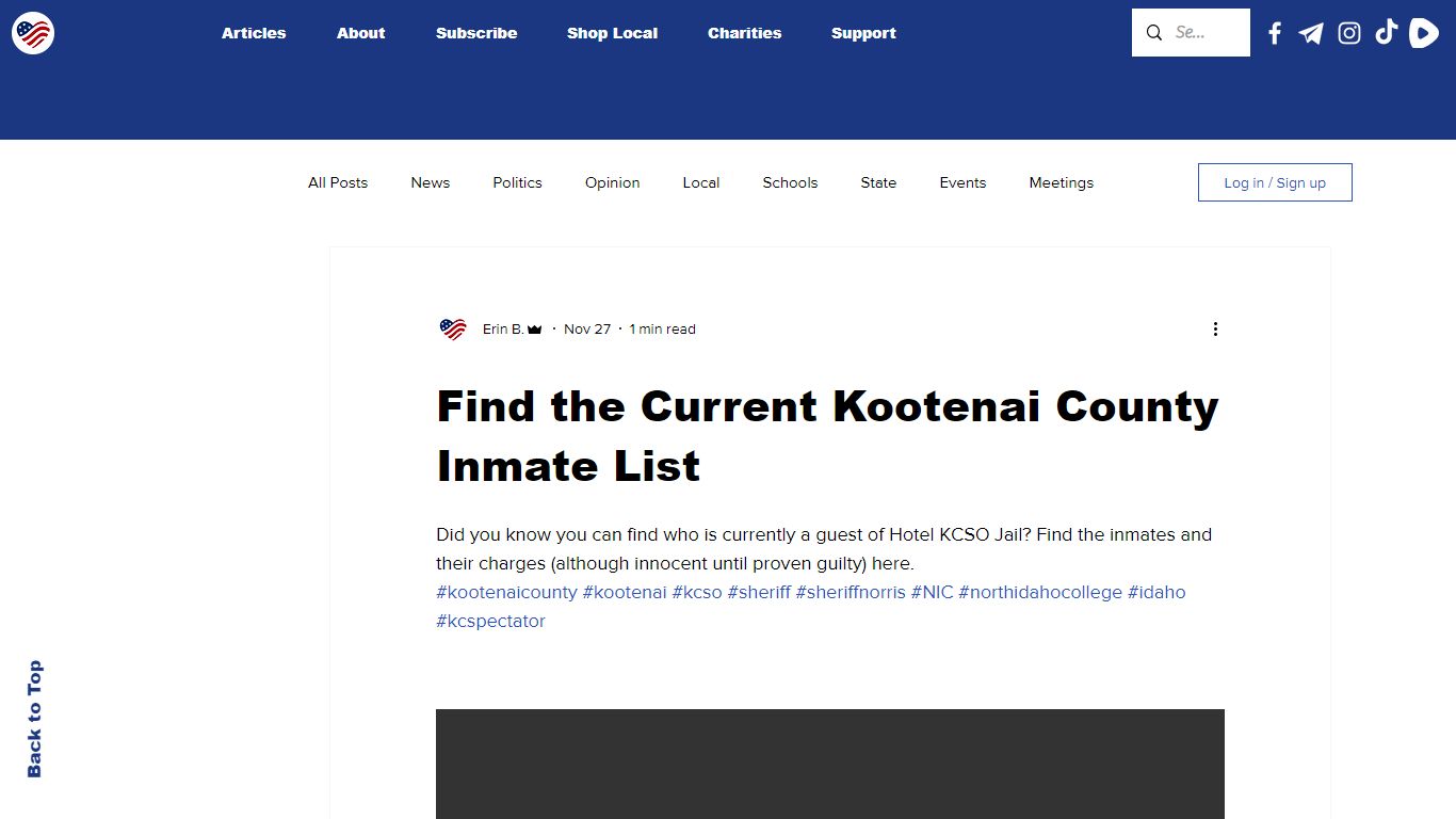 Find the Current Kootenai County Inmate List - kcspectator.com